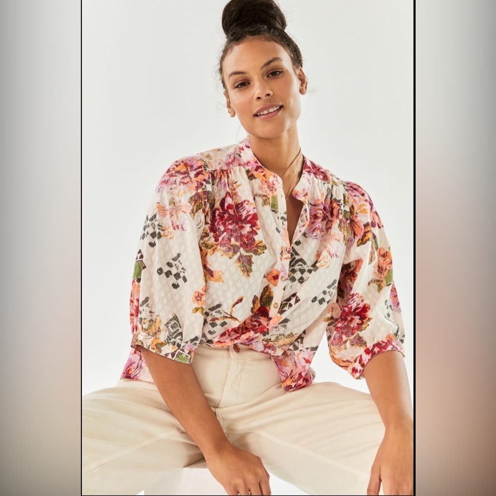 Pilcro Cropped Surf Blouse - Picture 2 of 5
